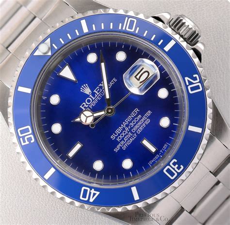 rolex submariner steel pre-owned 16610 blue|Rolex Submariner 16610 swiss only.